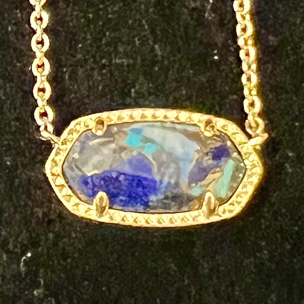 Kendra Scott Elisa Pendant in Veined Turquoise